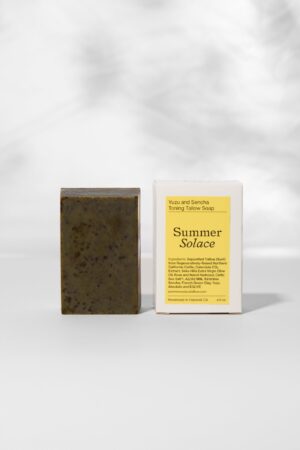 Yuzu & Sencha Tallow Soap • Invigorating Toning Bar with Green Tea & E3Live